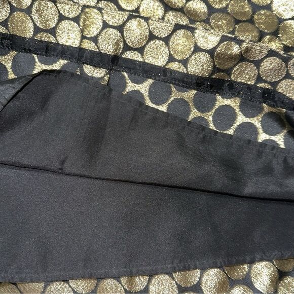 J. Crew 8 Black Metallic Gold Circle Brocade Sleeveless Formal Dress Pockets - Picture 9 of 12
